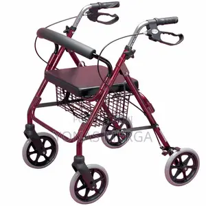 Walker With Seat//Rollator焓娼easy Assembly and Secure Locking Mechanism