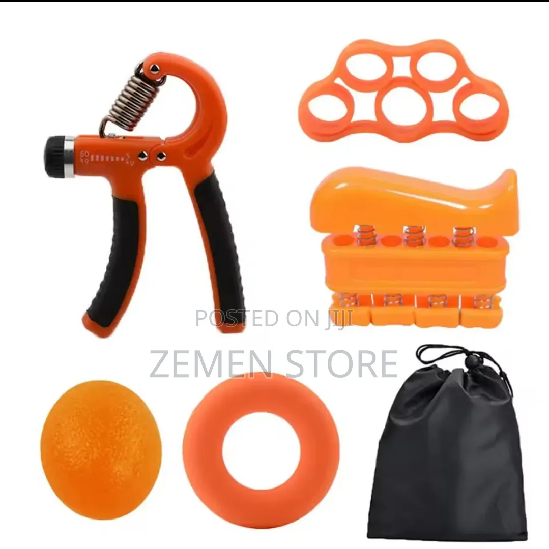 5-Pack Hand Grip Strengthener Kit - Adjustable Forearm Exerciser