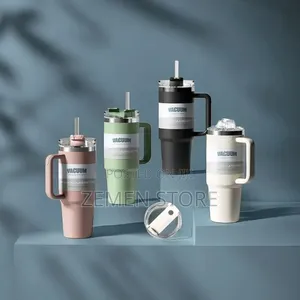 Premium 40oz (1200ml) Vacuum Insulated Tumbler Mug With Handle Straw