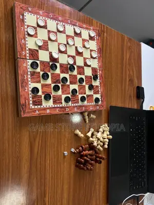 3in1 Wooden Game Set Chess+ Checkers + Backgammon ] 3በ1 ጨዋታ