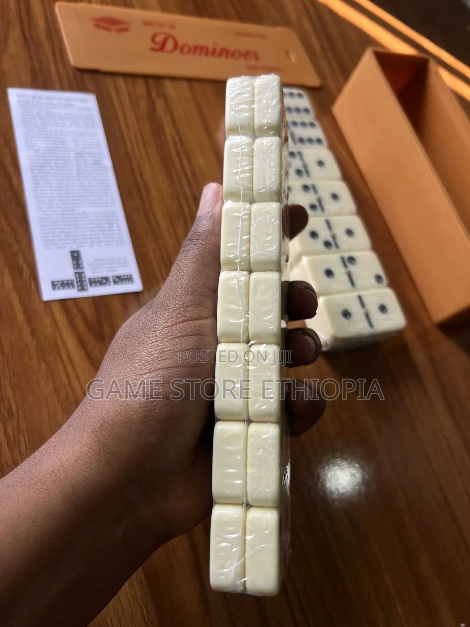 Black Dot + Thick ሴራሚክ ዶሚኖስ •Ceramic Dominoes Game.