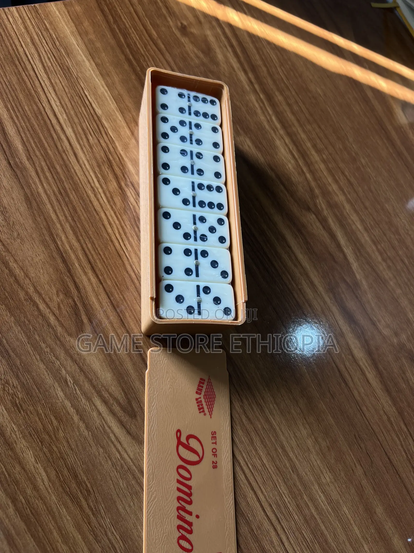 Black Dot + Thick ሴራሚክ ዶሚኖስ •Ceramic Dominoes Game.