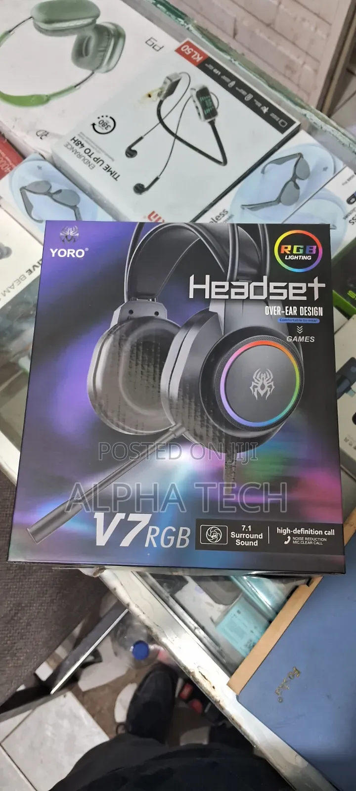Yoro V7 RGB Gaming Headset – 7.1 Surround Sound