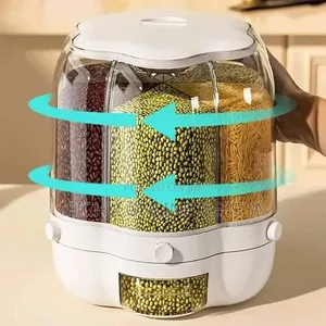 6 in 1 Rotating Cereal Dispenser ትልቁ ሳይዝ የጥራጥሬ ማስቀመጫ/ Free Delivery