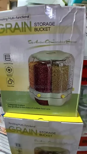 6 in 1 Rotating Cereal Dispenser ትልቁ ሳይዝ የጥራጥሬ ማስቀመጫ/ Free Delivery