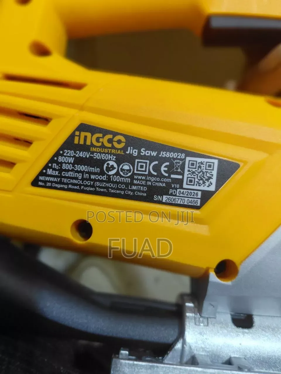 Ingco Jigsaw 800w