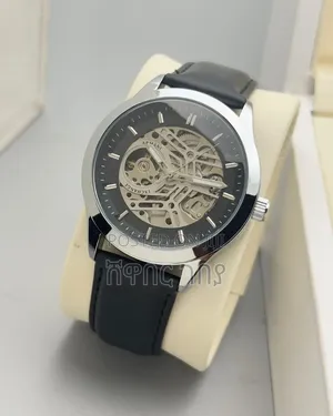 Armani Exchange Watch Black Dial Silver Case Black Strap for Men