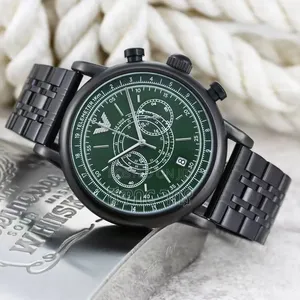 Emporio Armani Chronograph Watch - Black Men's Timepiece