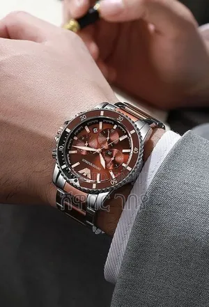 Emporio Armani Two-Tone Chronograph Watch - Men's Style