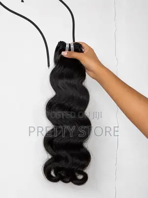24 Inch 3pcs Black Super Double Drawn Wave Human Hair
