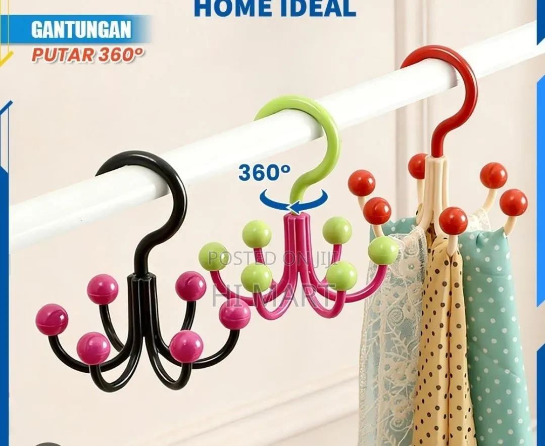 360° Rotating 6 Hook Closet Organizer