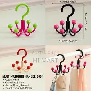360° Rotating 6 Hook Closet Organizer
