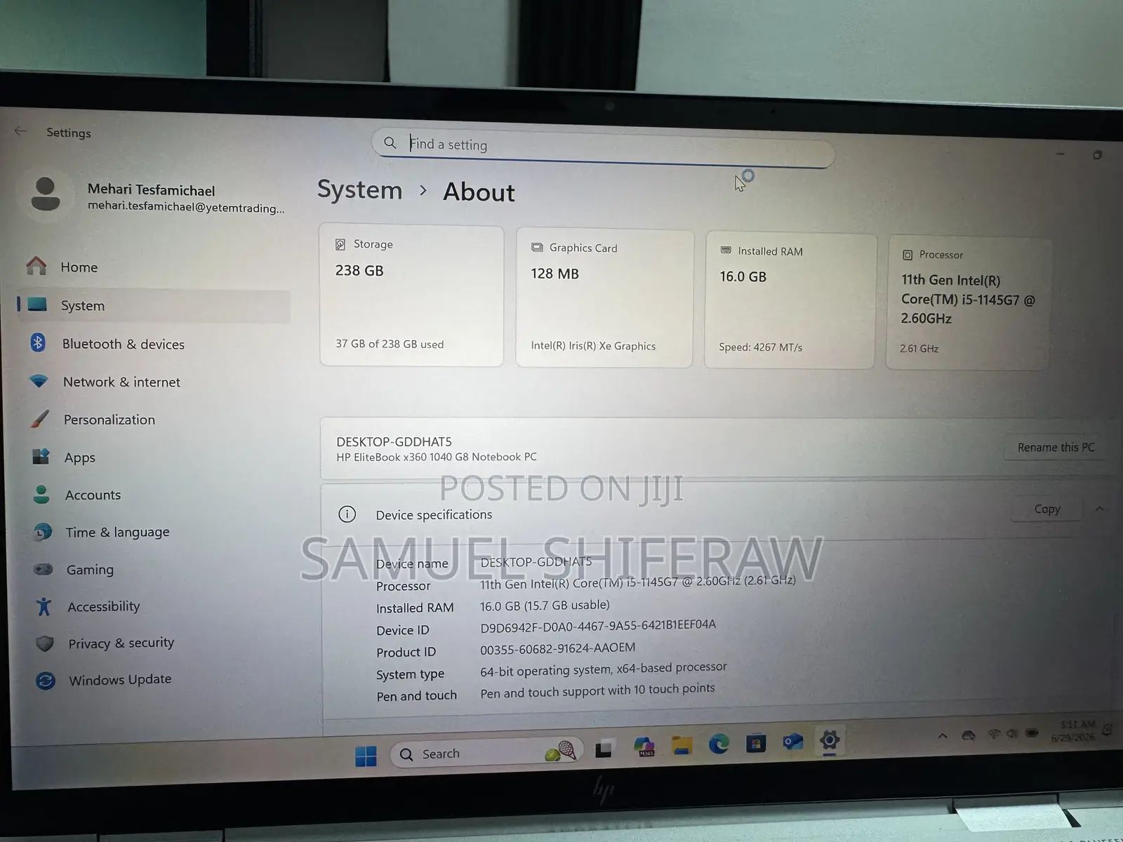 New Laptop HP EliteBook x360 1040 G9 16GB Intel Core i5 SSD 256GB
