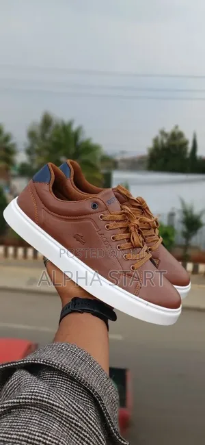 Lacoste Fflo High Master Quality Flat Lather Shoes for Man's