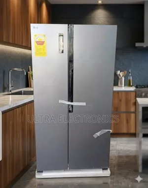 Lg Side-by-Side Refrigerator. Designed With a Sleek Silver Finish