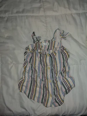 Buttoned Striped Top/Striped Camisole Top