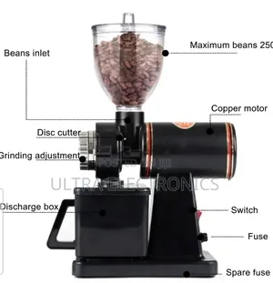 Xeoleo 600n Electric Coffee Grinder Featuring a Clear Top Hopper And