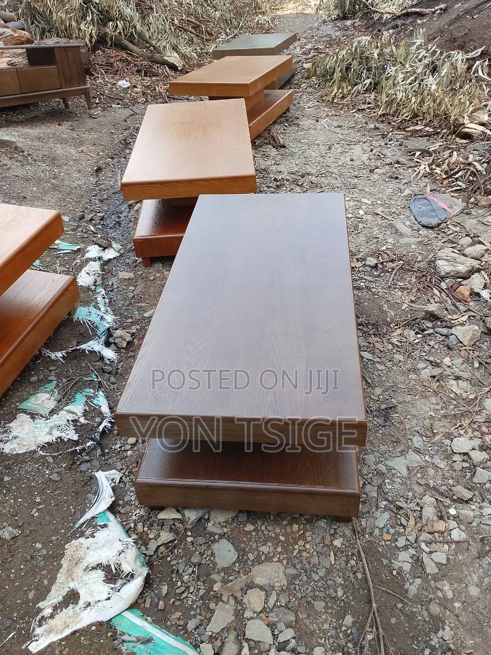 Modern Wooden Center Table With Storage Shelf – Premium Quality