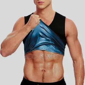 Men Gym Fitness Sweat Vest T-Shirt High Compression Core Shaper