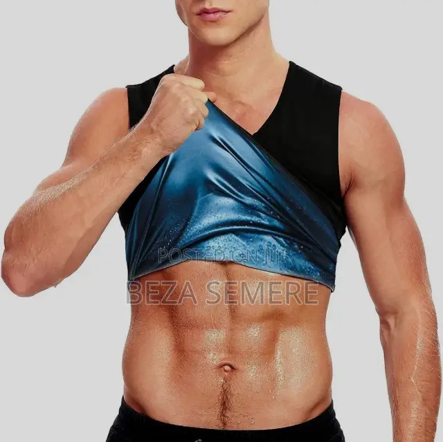 Men Gym Fitness Sweat Vest T-Shirt High Compression Core Shaper