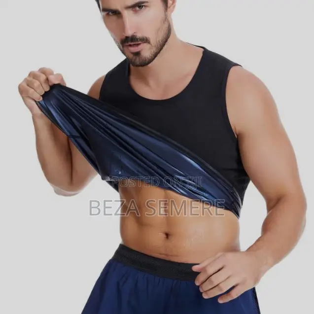 Belly Fat Burner Sweat Vest T-Shirt Thermal Torso Trimmer for Men