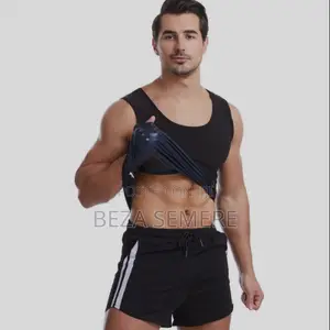 Men Sauna Sweat Vest T-Shirt Lower Belly Shaper and Waist Trainer