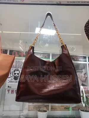 Women's Suede-Gloss Hobo Bag - Elegant Shoulder Bag