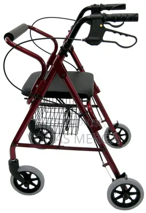 Walker/Walking Aid本火 Ultralight 4-Wheeled Carbon Fiber Rollator, Red