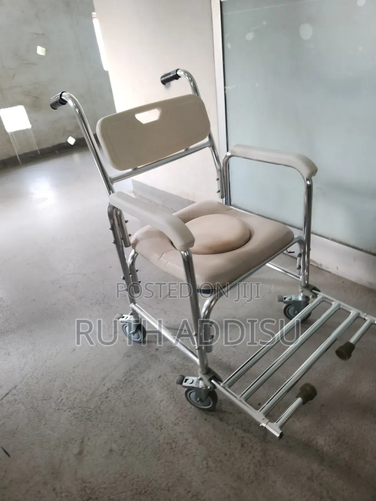 Portable Potty for Adults. Folding Toilet Features a Smart Wheelchair