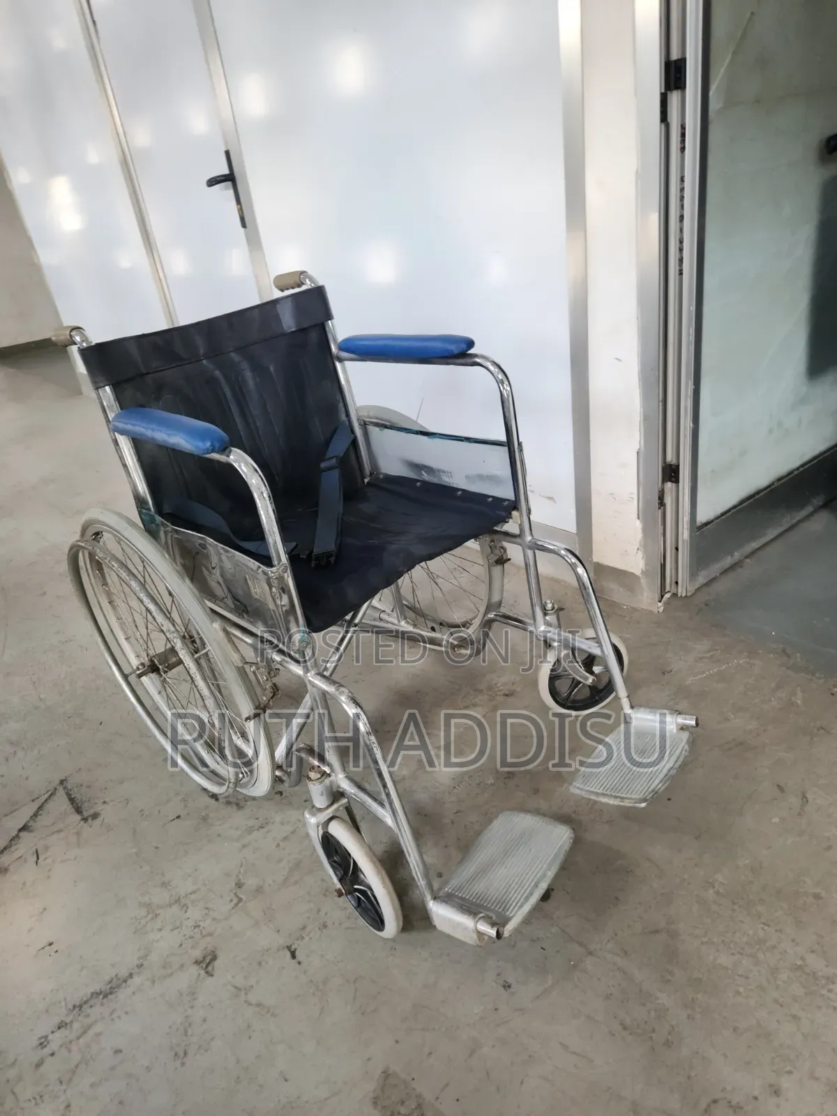 Entros Light Weight Regular Foldable Chromed Steel Wheelchair