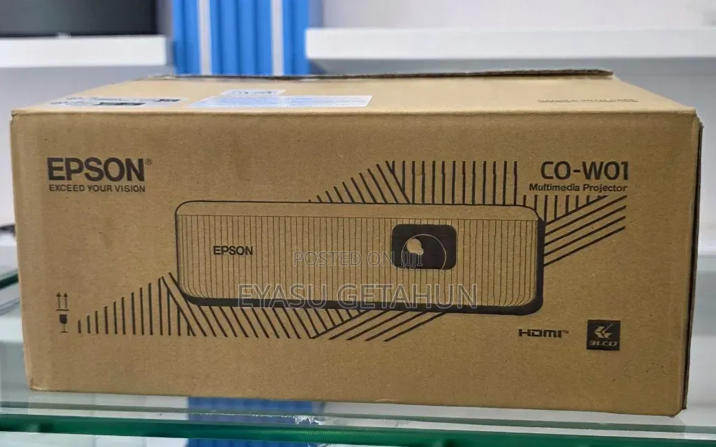 Cartoon Epson Projector With Remote