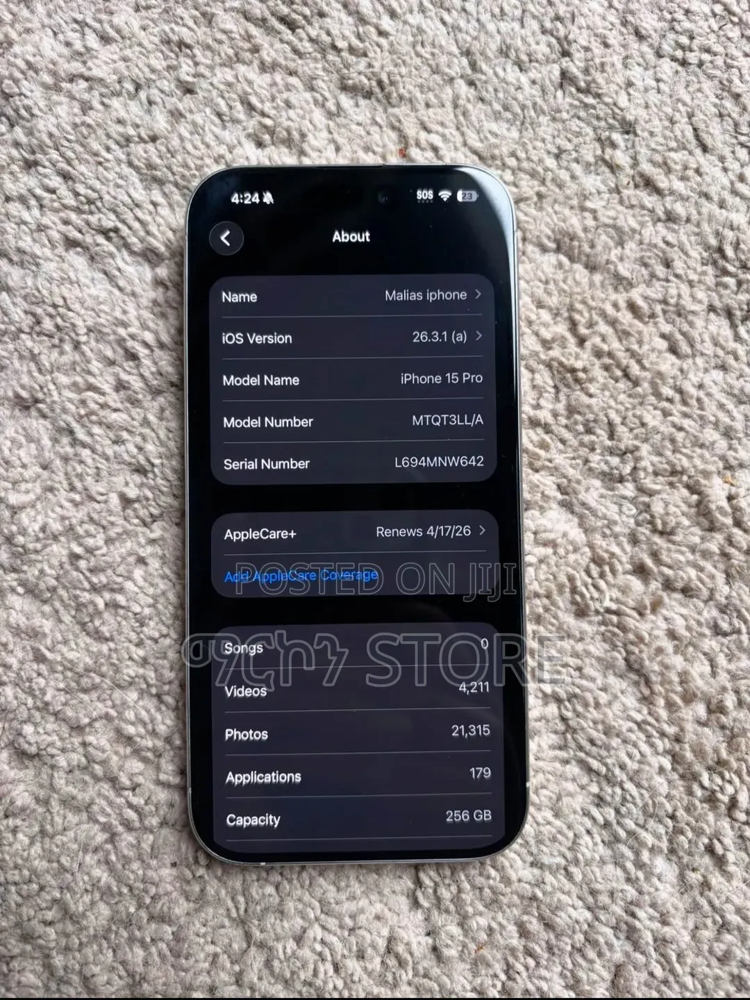 Apple iPhone 15 Pro 256 GB Silver