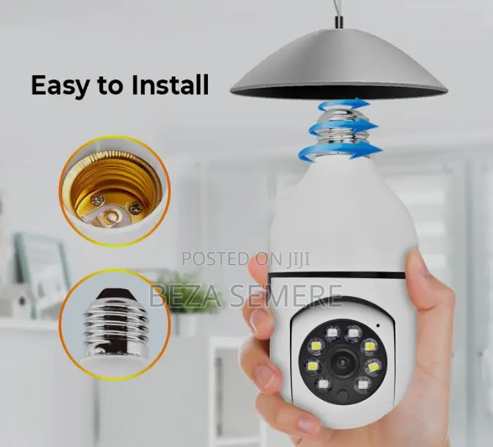 Wifi Smart Bulb Security Camera 360 View Indoor Panoramic CCTV Monitor
