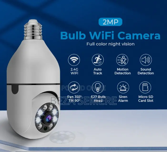 Wireless 360 Light Bulb CCTV Camera Smart Panoramic Home Protection