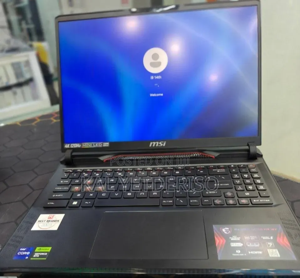 New Laptop MSI 16GB Intel Core i9 SSD 1T