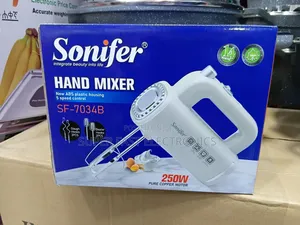 Sonifer Hand Mixer – 250w 5-Speed Electric Mixer With Dough Hooks