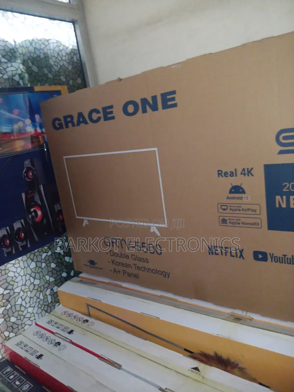 Grace One Smart Tv 55 Inch Andraid Doubel Gelass Secrine 2026 Adis