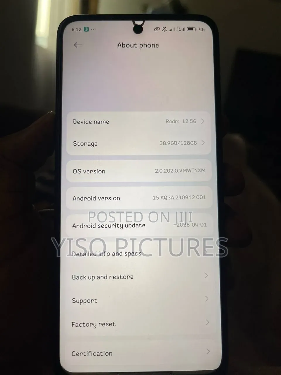 Xiaomi Redmi 12 5G 128 GB Black
