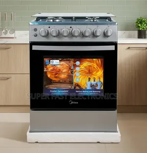Midea Oven 60×60cm Freestanding Cooker – 2 Gas Burners, 2 Electric