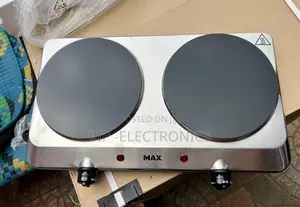 Max Electric Stove Double Electric Cooker – 2-Burner Stainless Steel