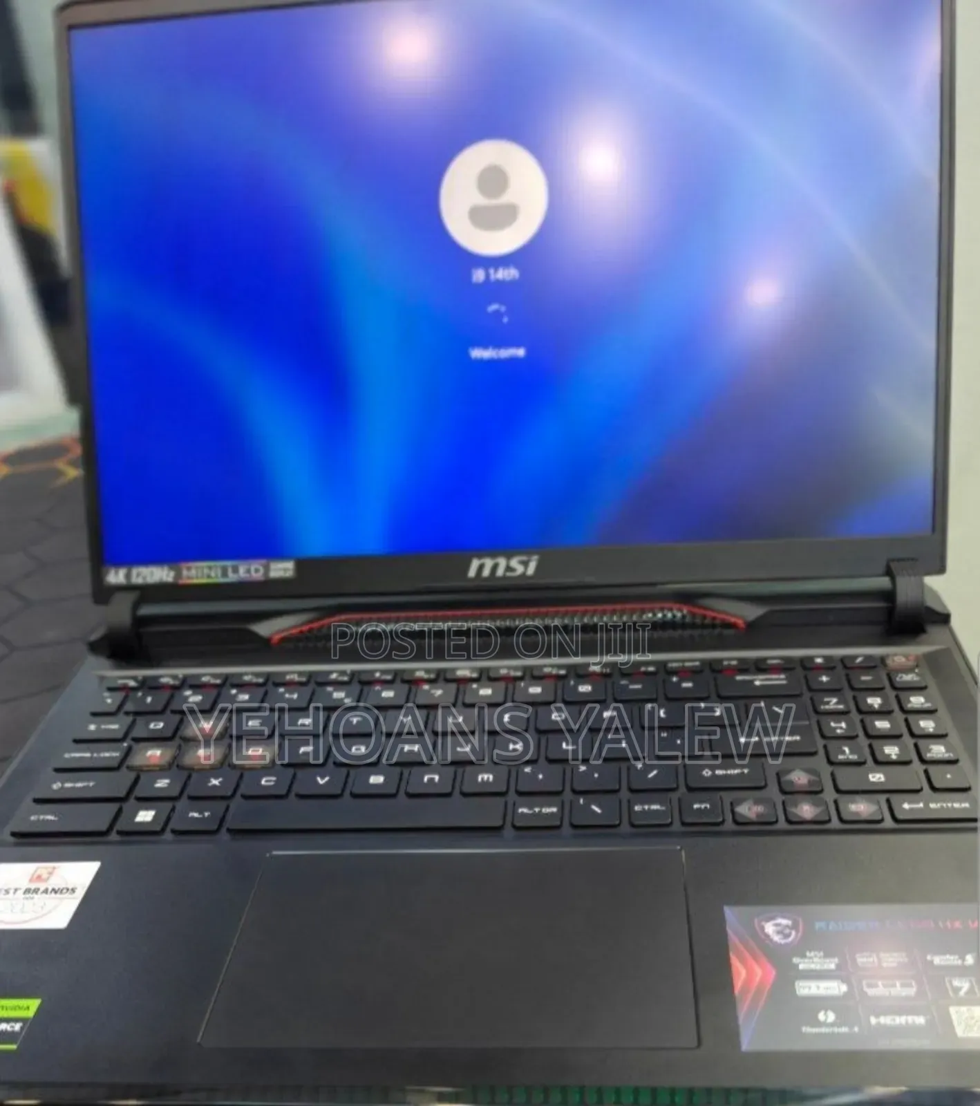 New Laptop MSI GF63 16GB Intel Core i9 SSD 1T