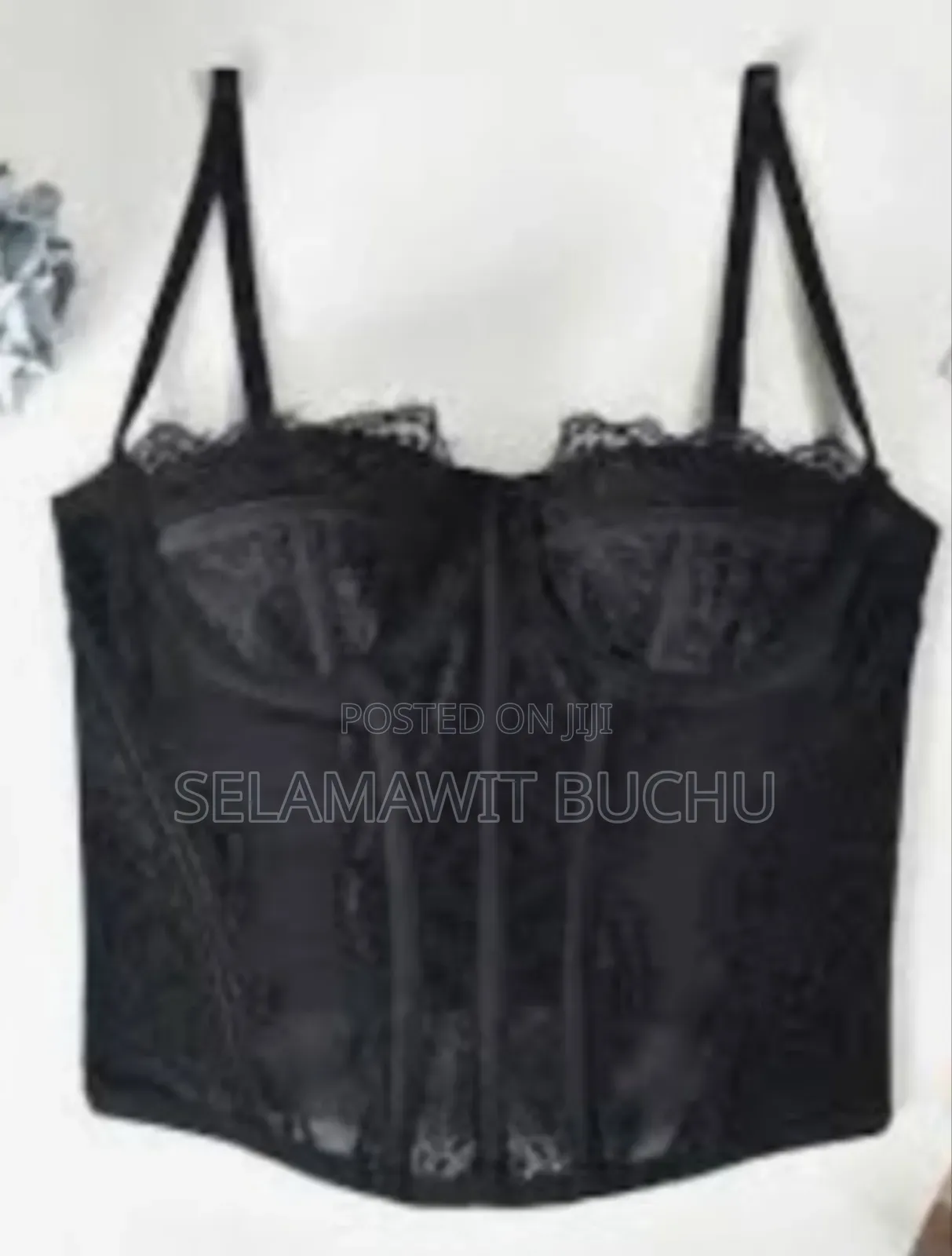 Spaghetti Strap Boning Corset Lace Top