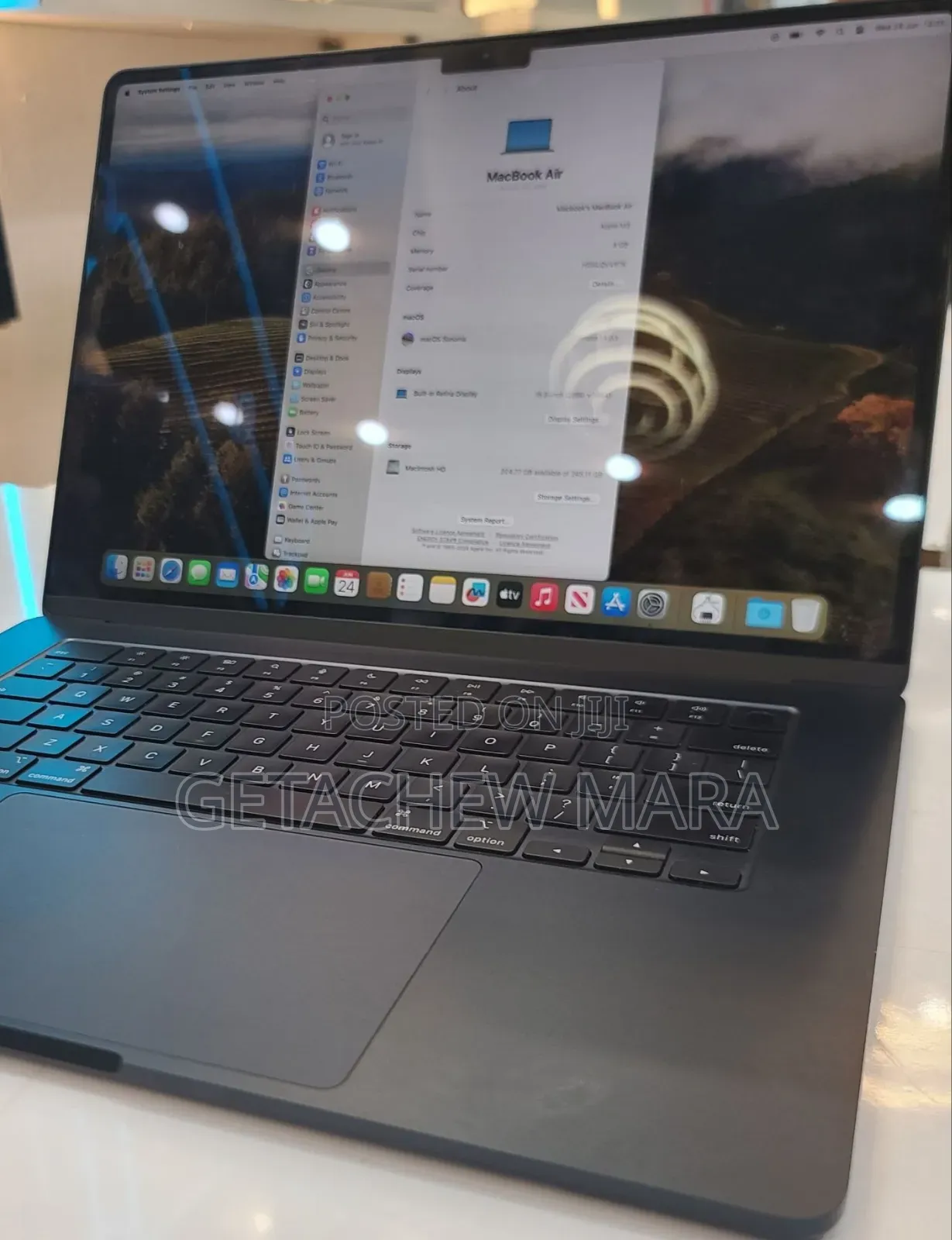 New Laptop Apple MacBook Air 2024 M3 8GB Intel SSD 256GB