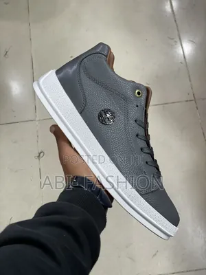 Timberland Men's Casual High-Top Grey Leather