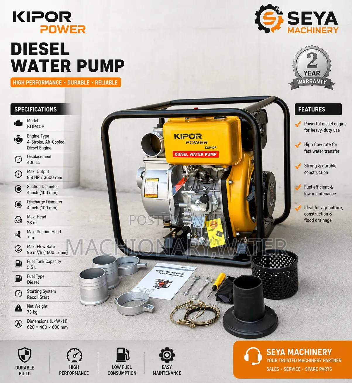 Kipor Diesel Water Pump 3 Inch