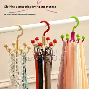 3-Piece Multifunctional Rotatable 6-Claw Hook Set – Closet Organizer