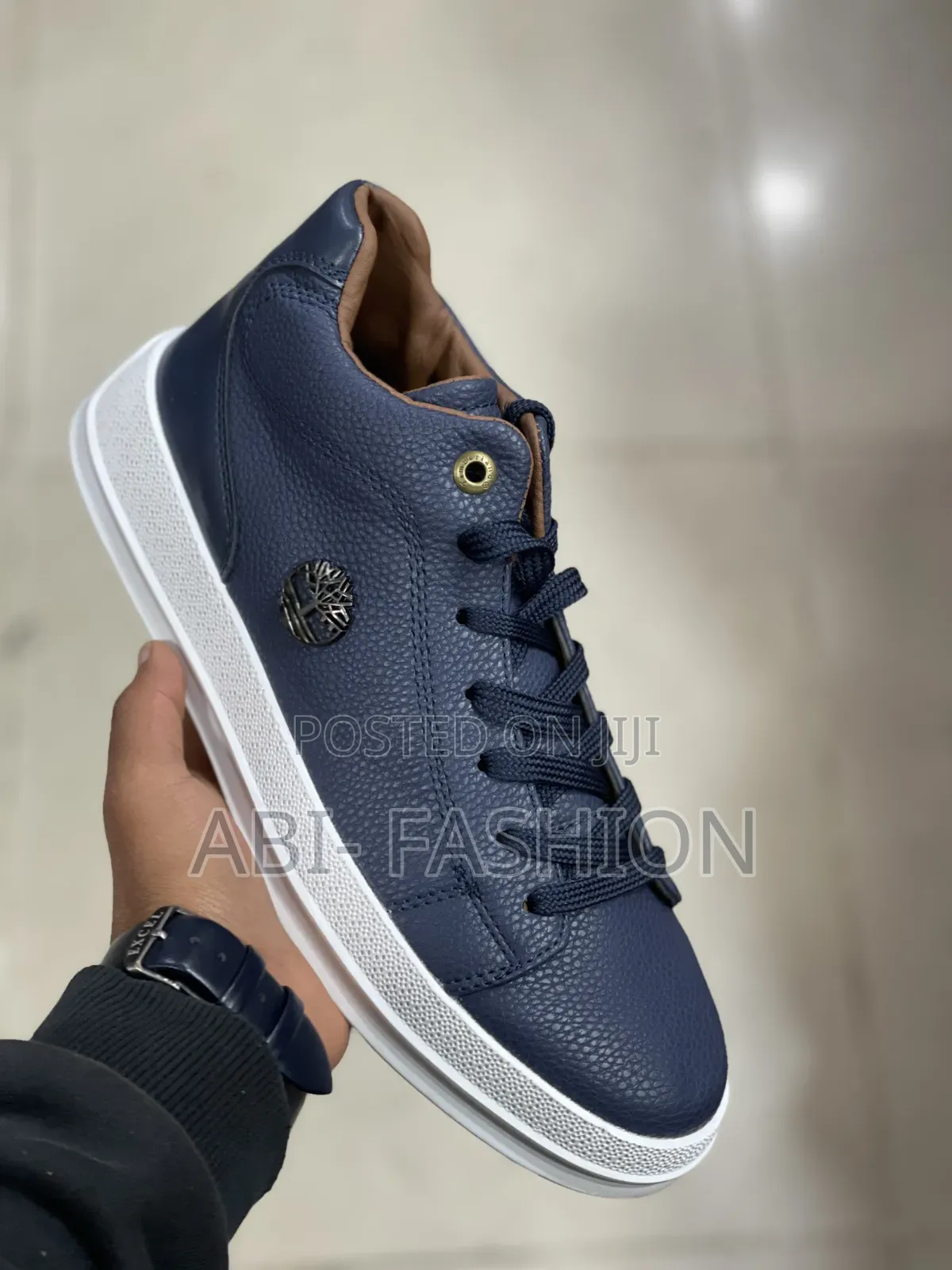 Timberland Men's Leather Navy Blue High Quality