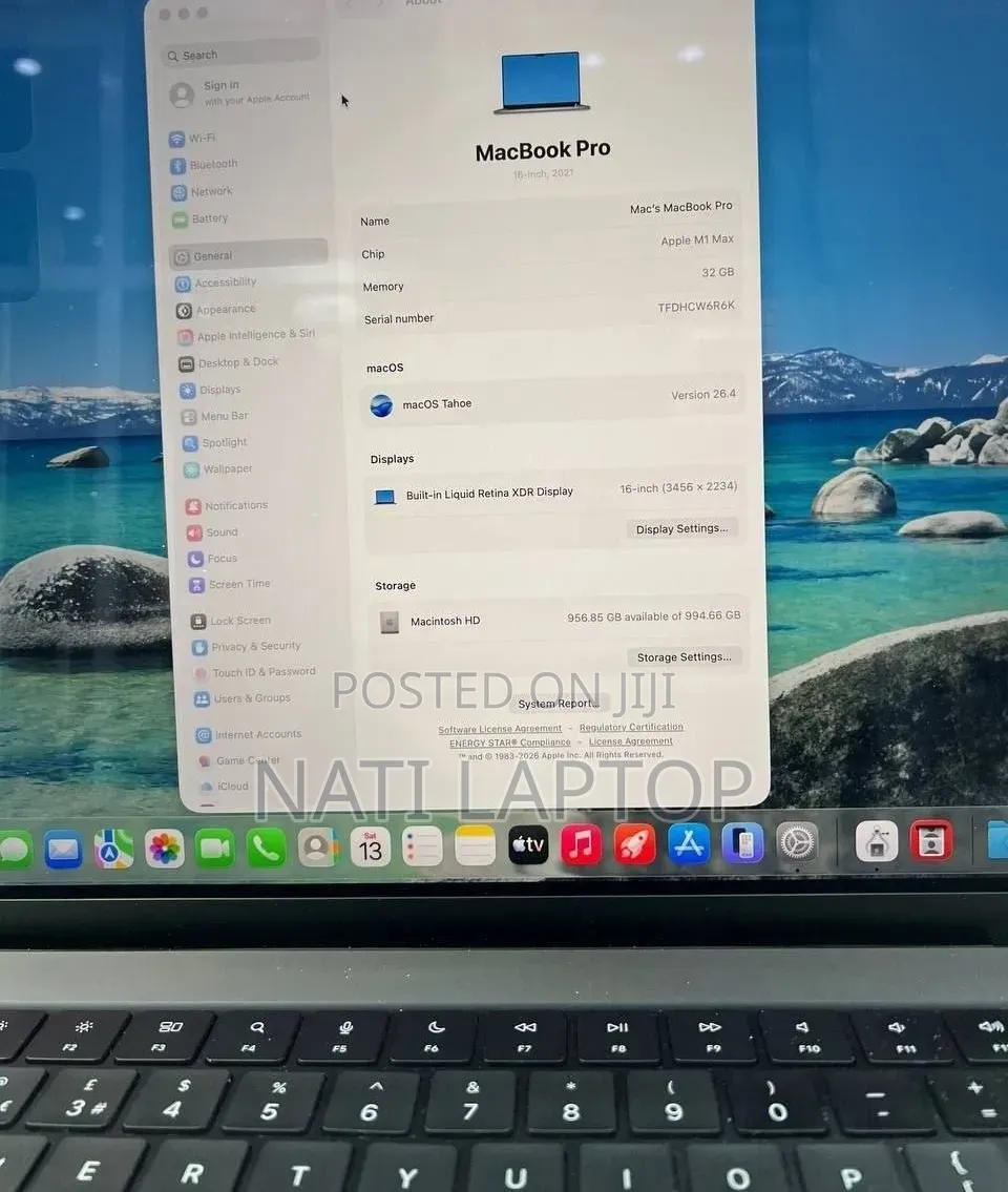 New Laptop Apple MacBook Pro 2021 M1 Max 32GB Apple M1 Max SSD 1T