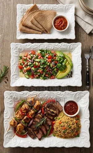 3pcs Kitchen Procelain Plate