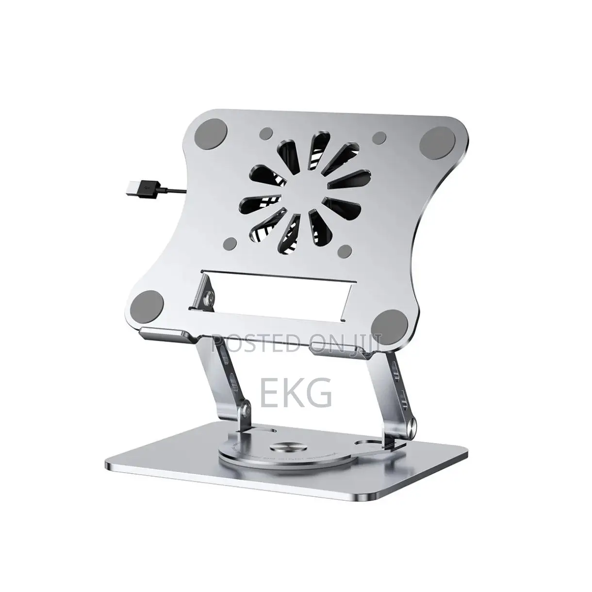 360° Rotating Metal Laptop Stand With Cooling Fan ባለ ማቀዝቀዣ የላፕቶፕ ማስቀመጫ